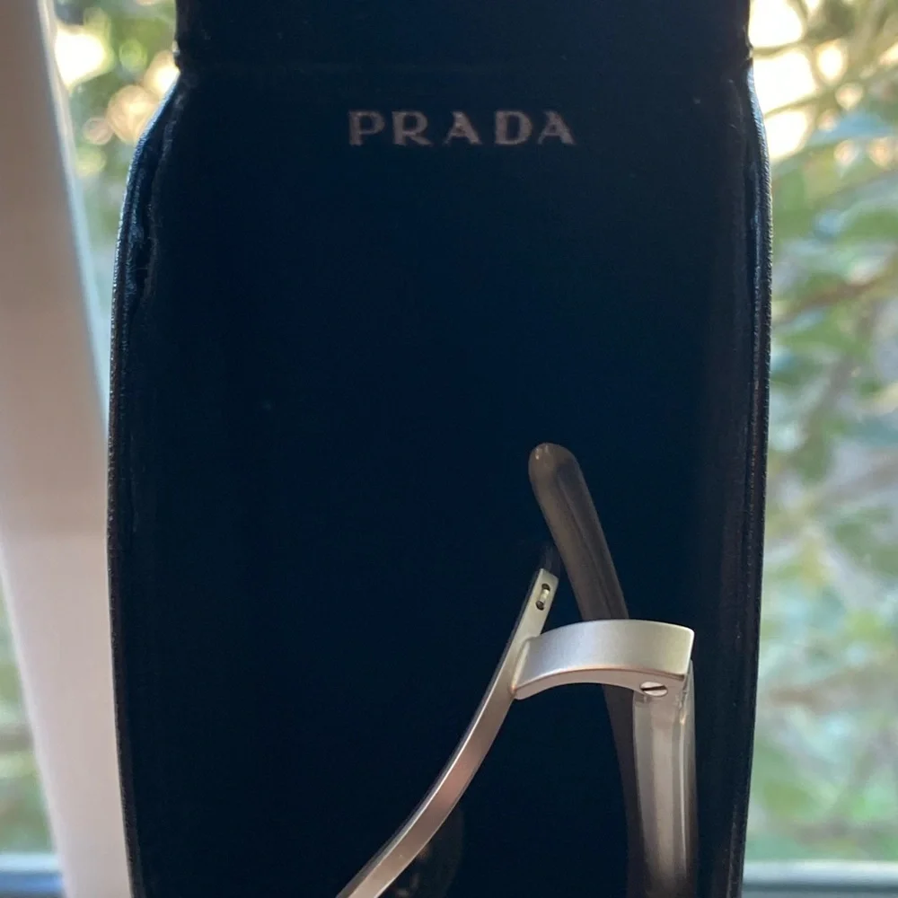 Prada #SPR 60C 2AC-1L1 Silver Rectangular Sunglasses – Made in Italy - Picture 5 of 5